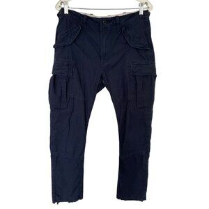 Polo Ralph Lauren Surplus US Division Military Canvas Cargo Pants 30 x 30 Navy